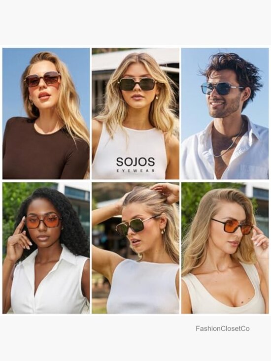 Trendy Aviator Sunglasses Polarized Retro Square Oversized UV400 main image 7